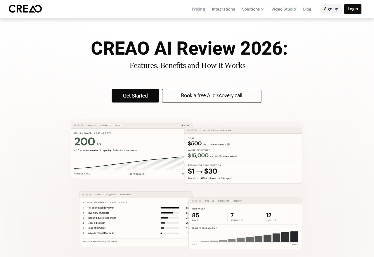CREAO AI : CREAO AI Review 2026: Features, Benefits and How It Works
